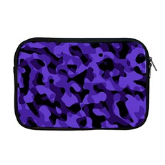 Purple Black Camouflage Pattern Apple Macbook Pro 17  Zipper Case by SpinnyChairDesigns