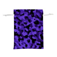 Purple Black Camouflage Pattern Lightweight Drawstring Pouch (l) by SpinnyChairDesigns