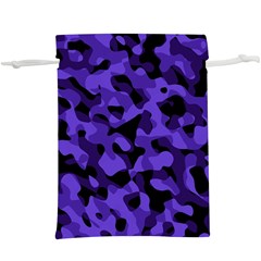 Purple Black Camouflage Pattern  Lightweight Drawstring Pouch (xl) by SpinnyChairDesigns