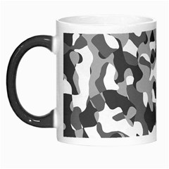 Grey And White Camouflage Pattern Morph Mugs by SpinnyChairDesigns