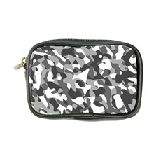 Grey And White Camouflage Pattern Coin Purse by SpinnyChairDesigns