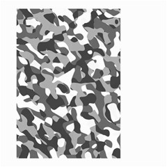 Grey And White Camouflage Pattern Small Garden Flag (two Sides) by SpinnyChairDesigns