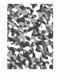 Grey And White Camouflage Pattern Large Garden Flag (two Sides) by SpinnyChairDesigns