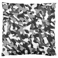 Grey And White Camouflage Pattern Standard Flano Cushion Case (one Side) by SpinnyChairDesigns