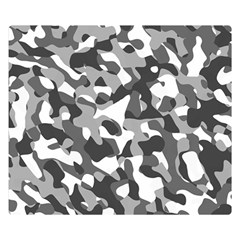 Grey And White Camouflage Pattern Double Sided Flano Blanket (small)  by SpinnyChairDesigns