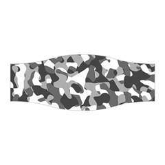 Grey And White Camouflage Pattern Stretchable Headband by SpinnyChairDesigns