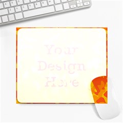 Orange And Yellow Camouflage Pattern Large Mousepads by SpinnyChairDesigns