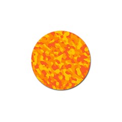 Orange And Yellow Camouflage Pattern Golf Ball Marker (4 Pack) by SpinnyChairDesigns