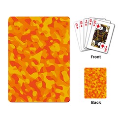 Orange And Yellow Camouflage Pattern Playing Cards Single Design (rectangle) by SpinnyChairDesigns