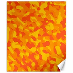 Orange And Yellow Camouflage Pattern Canvas 8  X 10  by SpinnyChairDesigns