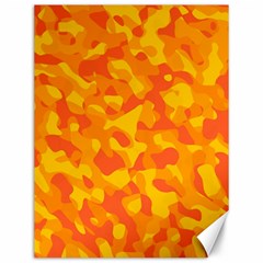 Orange And Yellow Camouflage Pattern Canvas 12  X 16  by SpinnyChairDesigns