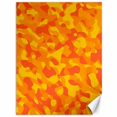 Orange And Yellow Camouflage Pattern Canvas 36  X 48  by SpinnyChairDesigns