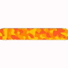 Orange And Yellow Camouflage Pattern Small Bar Mats by SpinnyChairDesigns