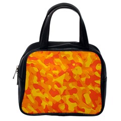 Orange And Yellow Camouflage Pattern Classic Handbag (one Side) by SpinnyChairDesigns