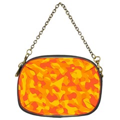 Orange And Yellow Camouflage Pattern Chain Purse (one Side) by SpinnyChairDesigns