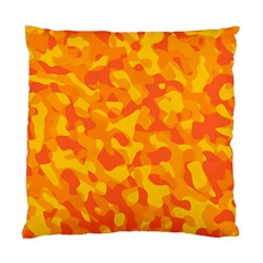 Orange And Yellow Camouflage Pattern Standard Cushion Case (one Side) by SpinnyChairDesigns