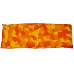 Orange And Yellow Camouflage Pattern Body Pillow Case (dakimakura) by SpinnyChairDesigns