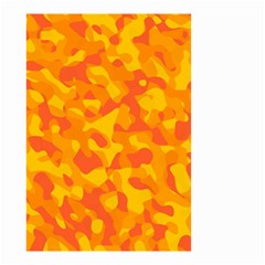 Orange And Yellow Camouflage Pattern Small Garden Flag (two Sides) by SpinnyChairDesigns