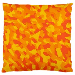 Orange And Yellow Camouflage Pattern Standard Flano Cushion Case (one Side) by SpinnyChairDesigns