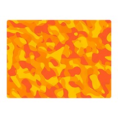 Orange And Yellow Camouflage Pattern Double Sided Flano Blanket (mini)  by SpinnyChairDesigns