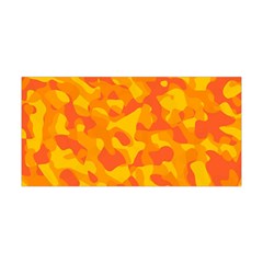 Orange And Yellow Camouflage Pattern Yoga Headband by SpinnyChairDesigns