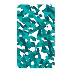 Teal And White Camouflage Pattern Memory Card Reader (rectangular) by SpinnyChairDesigns