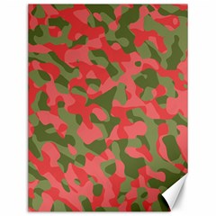 Pink And Green Camouflage Pattern Canvas 12  X 16  by SpinnyChairDesigns