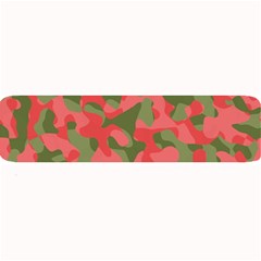 Pink And Green Camouflage Pattern Large Bar Mats by SpinnyChairDesigns