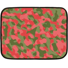 Pink And Green Camouflage Pattern Double Sided Fleece Blanket (mini)  by SpinnyChairDesigns