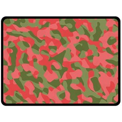 Pink And Green Camouflage Pattern Fleece Blanket (large)  by SpinnyChairDesigns