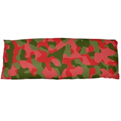 Pink And Green Camouflage Pattern Body Pillow Case (dakimakura) by SpinnyChairDesigns