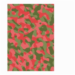 Pink And Green Camouflage Pattern Small Garden Flag (two Sides) by SpinnyChairDesigns