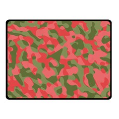 Pink And Green Camouflage Pattern Double Sided Fleece Blanket (small)  by SpinnyChairDesigns