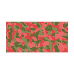 Pink And Green Camouflage Pattern Yoga Headband by SpinnyChairDesigns