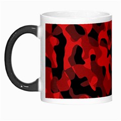 Red And Black Camouflage Pattern Morph Mugs by SpinnyChairDesigns