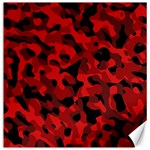 Red and Black Camouflage Pattern Canvas 12  x 12  11.4 x11.56  Canvas - 1