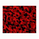 Red and Black Camouflage Pattern Small Glasses Cloth (2 Sides) Front