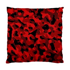 Red And Black Camouflage Pattern Standard Cushion Case (one Side) by SpinnyChairDesigns