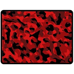 Red And Black Camouflage Pattern Fleece Blanket (large)  by SpinnyChairDesigns