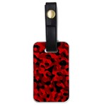 Red and Black Camouflage Pattern Luggage Tag (one side) Front