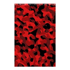 Red And Black Camouflage Pattern Shower Curtain 48  X 72  (small)  by SpinnyChairDesigns