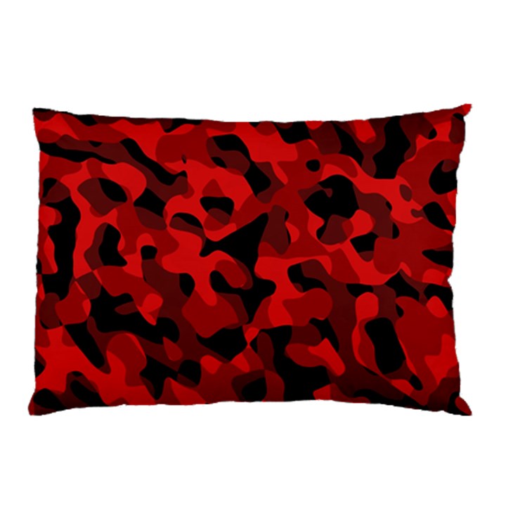 Red and Black Camouflage Pattern Pillow Case (Two Sides)