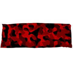 Red And Black Camouflage Pattern Body Pillow Case Dakimakura (two Sides) by SpinnyChairDesigns