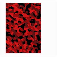 Red And Black Camouflage Pattern Large Garden Flag (two Sides) by SpinnyChairDesigns