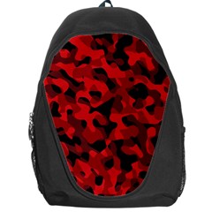 Red And Black Camouflage Pattern Backpack Bag