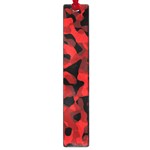 Red and Black Camouflage Pattern Large Book Marks Front