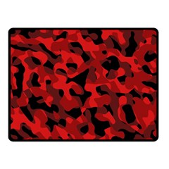 Red And Black Camouflage Pattern Double Sided Fleece Blanket (small)  by SpinnyChairDesigns