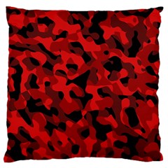 Red And Black Camouflage Pattern Standard Flano Cushion Case (one Side) by SpinnyChairDesigns