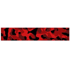 Red And Black Camouflage Pattern Large Flano Scarf  by SpinnyChairDesigns