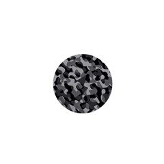 Grey And Black Camouflage Pattern 1  Mini Magnets by SpinnyChairDesigns